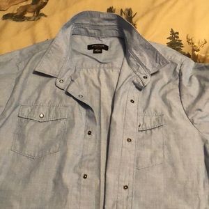 Large button down structure shirt